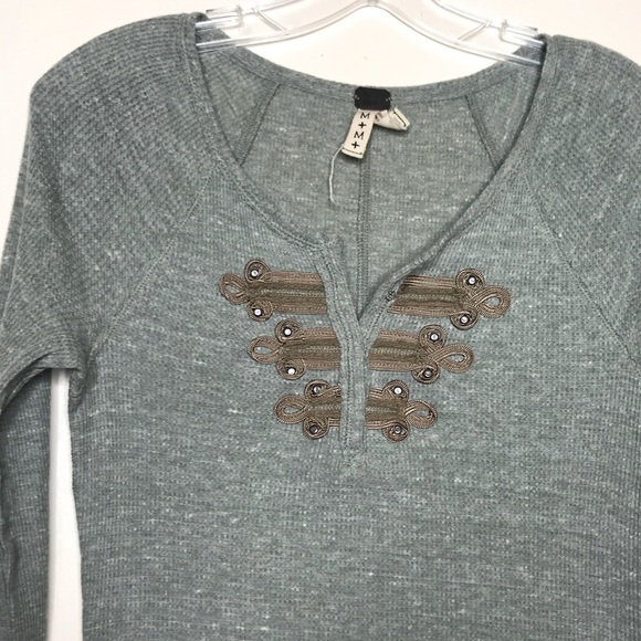 We The Free Battalion Embellished Grey Thermal - Picture 9 of 15